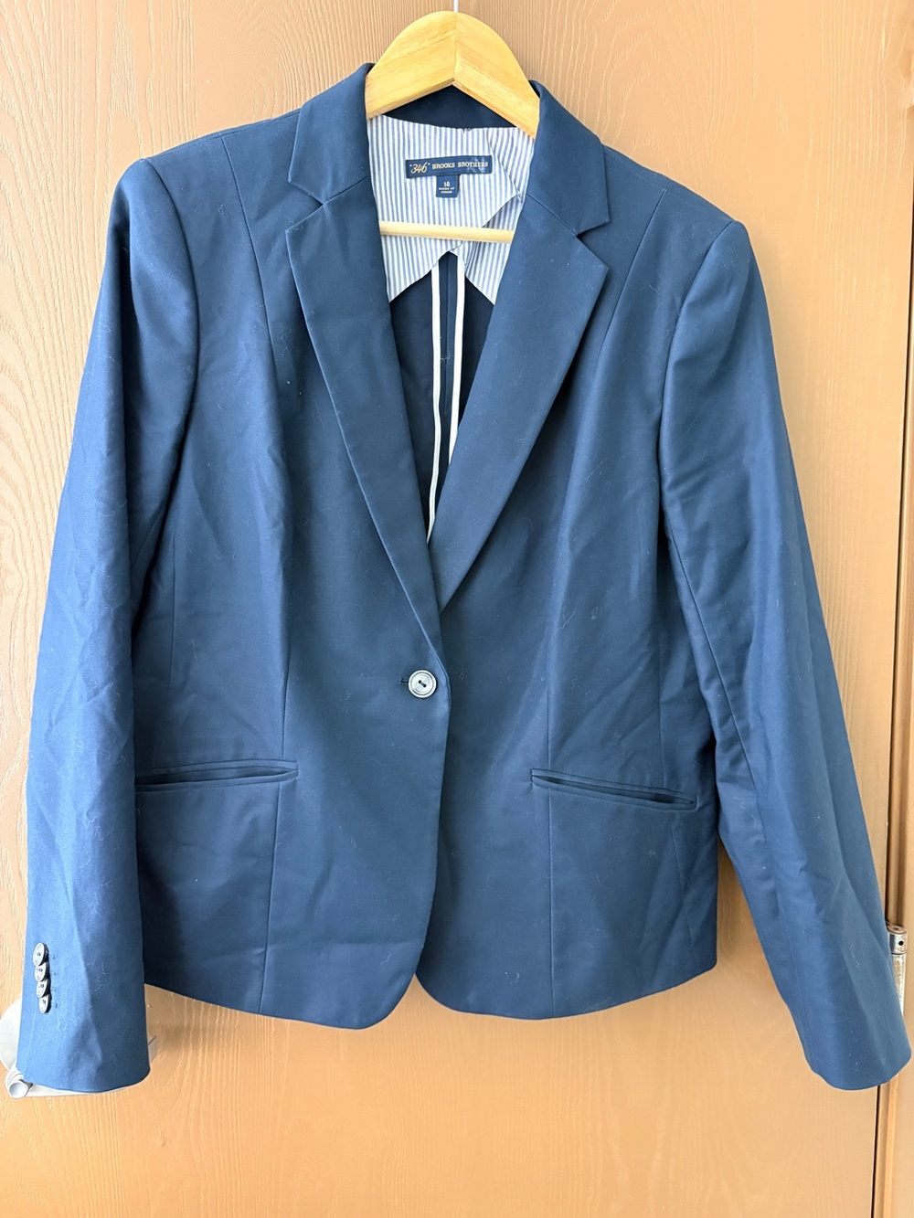 Brooks Brothers Navy Boys Single-Button Blazer